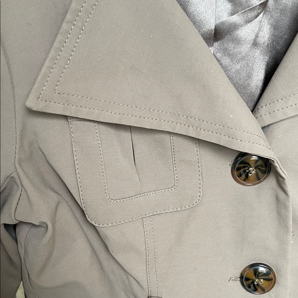 Blanc Noir Brown Trench Coat with Button Details - Picture 3 of 10